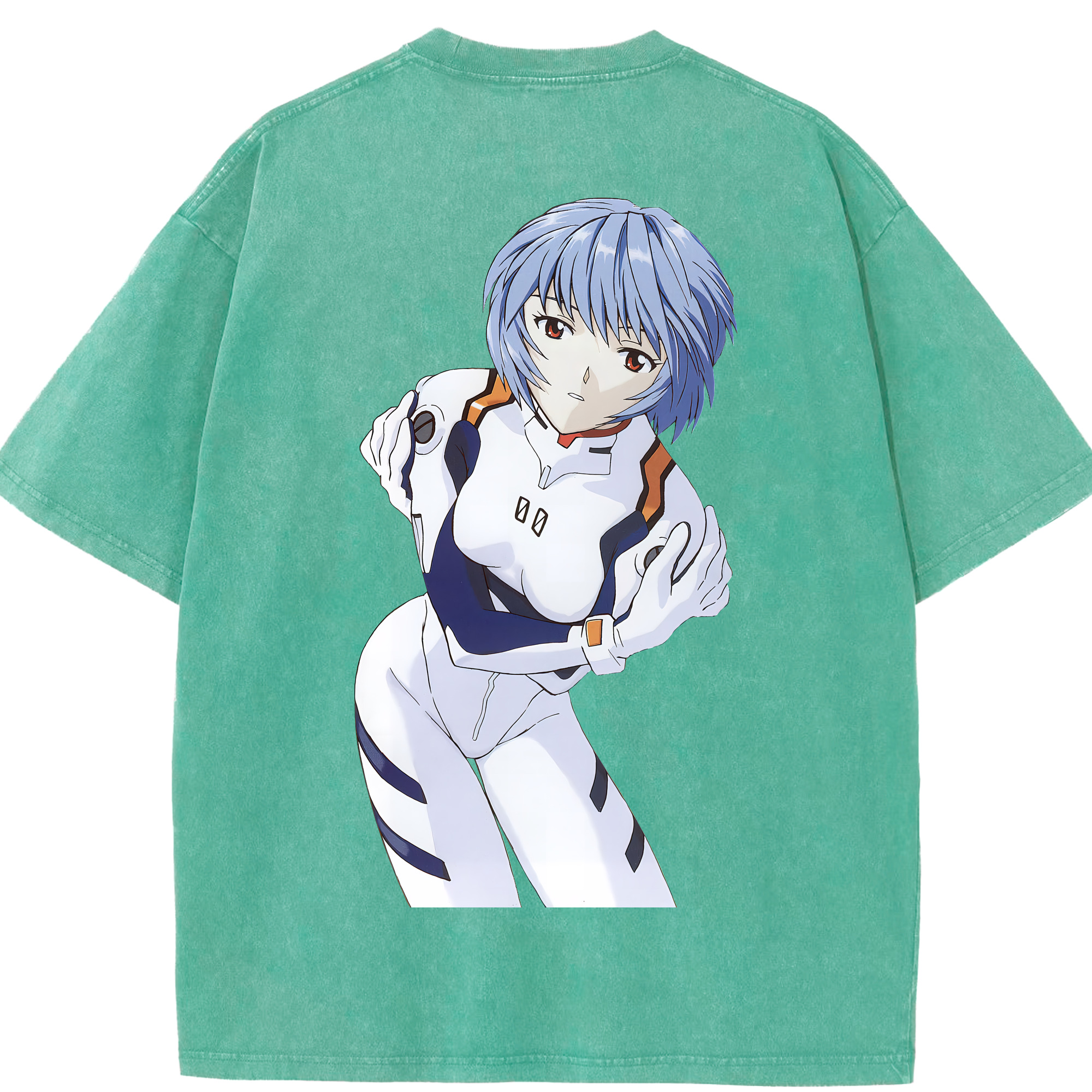 （画像用） EVA 新世紀エヴァンゲリオン 綿100% ヴィンテージ風 半袖Tシャツ（背面プリント）